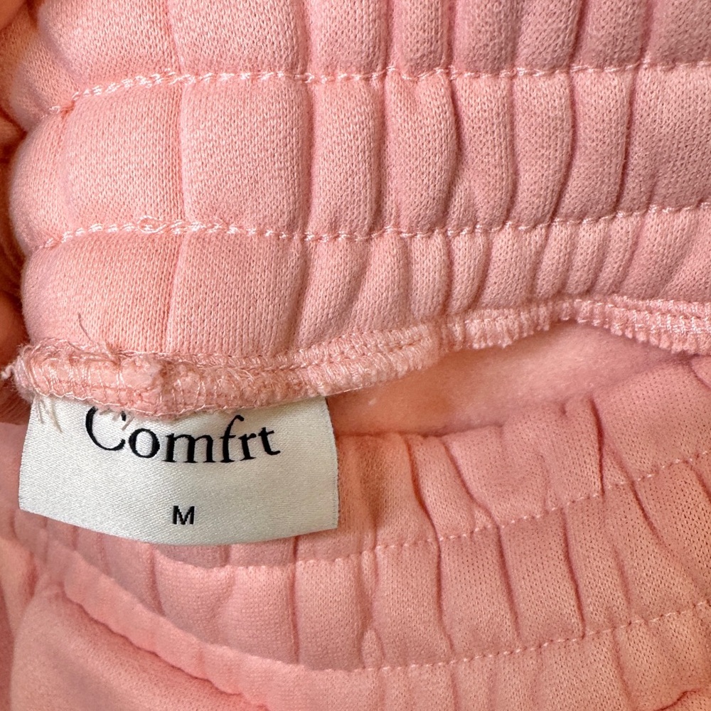 Comfrt Pastel Edit Sweatpants Peach Joggers Medium Cozy Viral TikTok - Picture 6 of 8